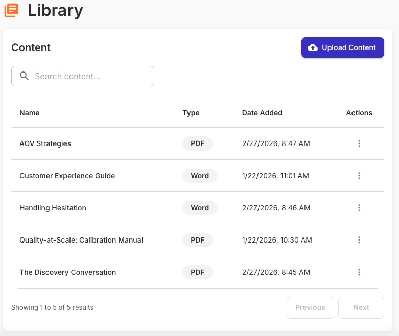 Upload your training materials to Humaloom